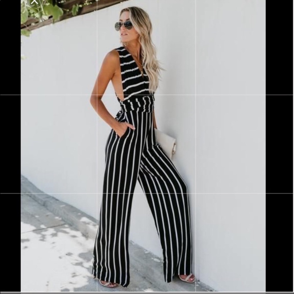 Black and white VICI jumpsuit